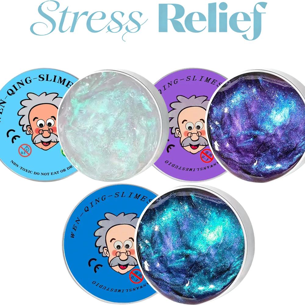 Neue Stressabbau-Spielzeuge Alter Mann Flüssiger Squishy Transparenter Kristall-Schleim Flauschiger Schaum-Knete Kinder Sicher Hüpfender Dehnbarer Farb-Schleim