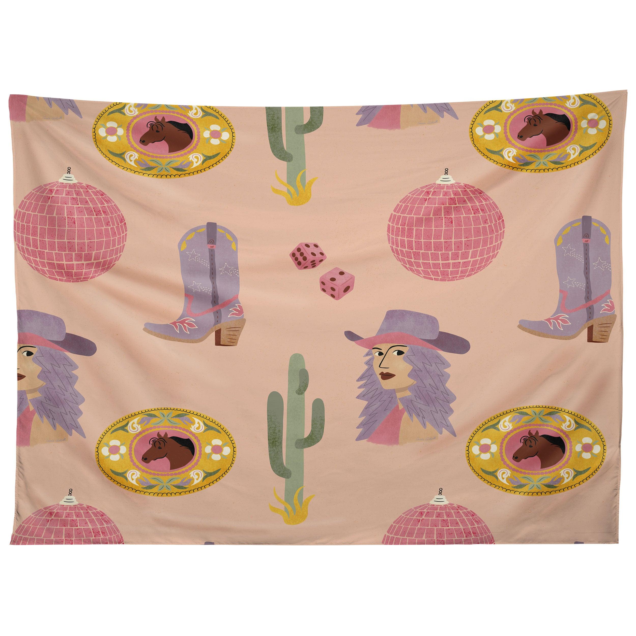 DISCO COWGIRL tapestry 75x100