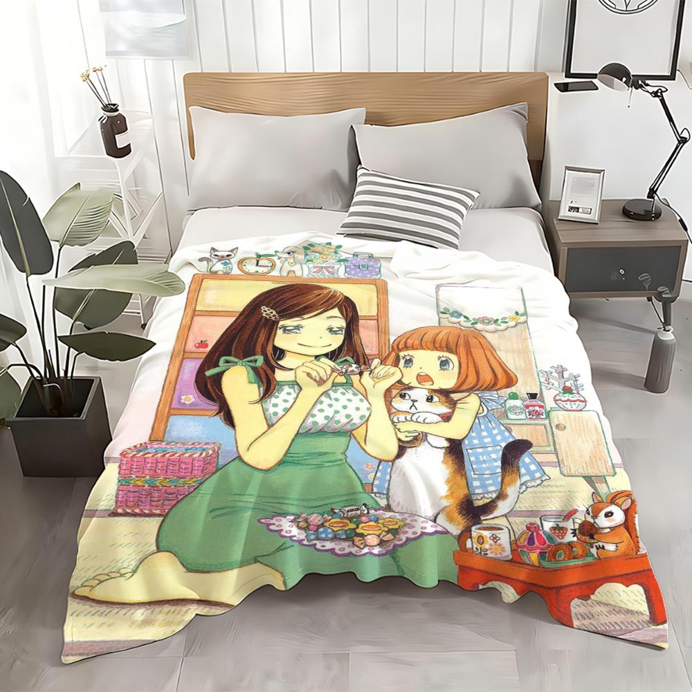 Anime March Comes In Like A Lion Throw Flannel Throw Blanket: Soft Kid-Friendly Warm Anti-Static All Season Washable Couch
