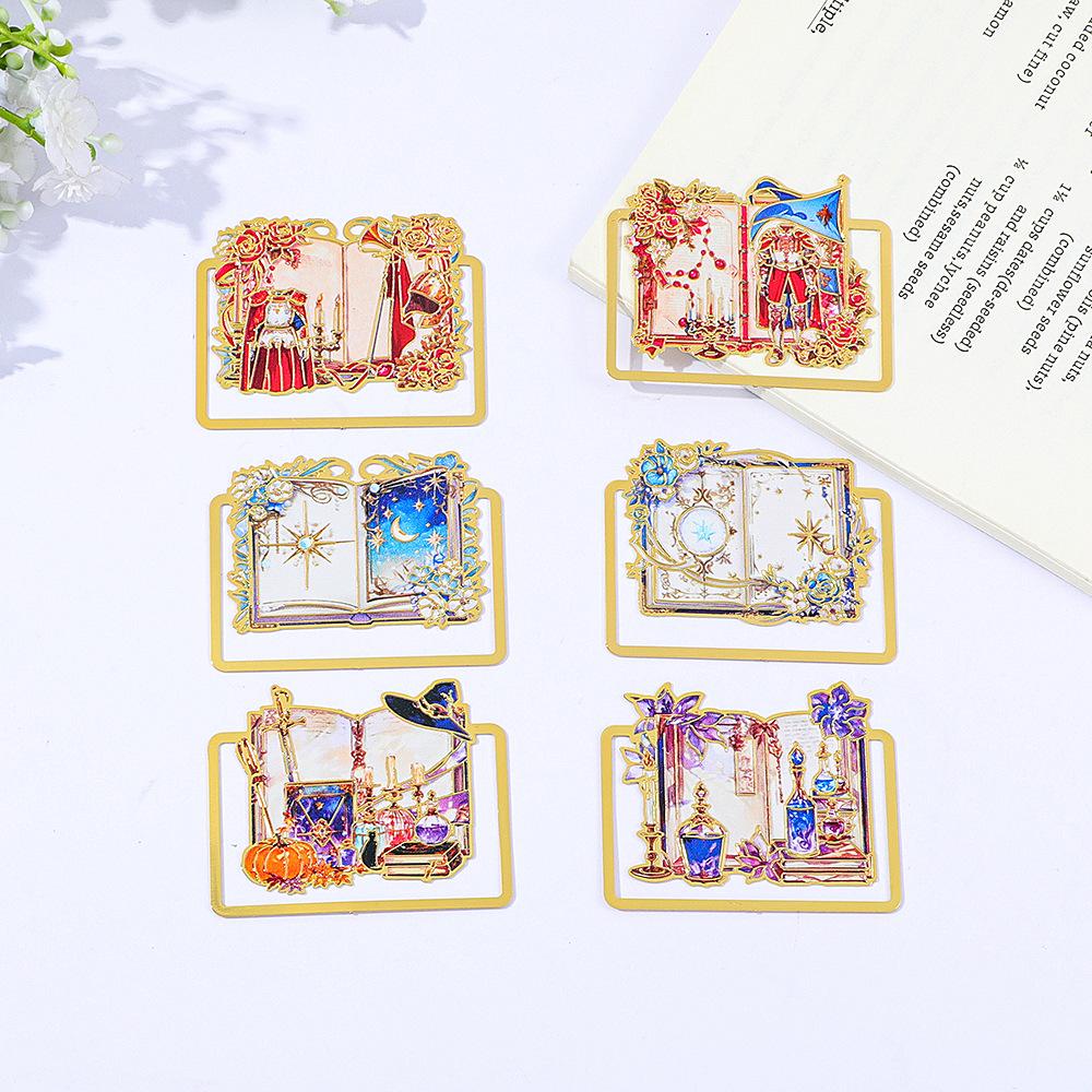 1pc Metal Hollow Bookmark High Quality Book Page Clip Reading Bookmark For Students Art Lovers
