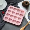 16 Even Cartoon Expression Pig Head Silicone Chocolate Mold Ice Mold Mold Aroma Plaster Mold DIY