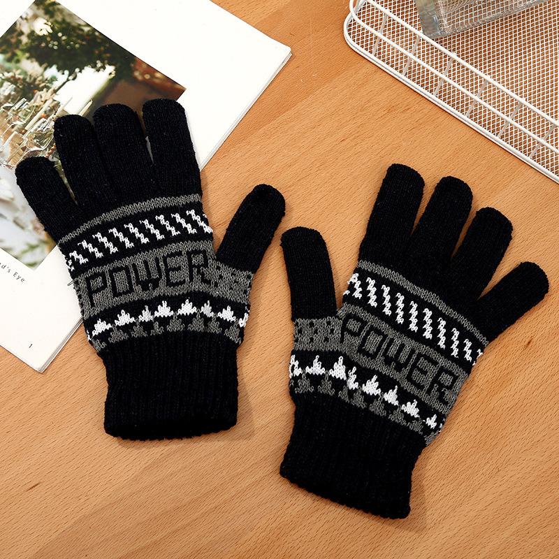 Winter adult outdoor riding warm velvet gloves