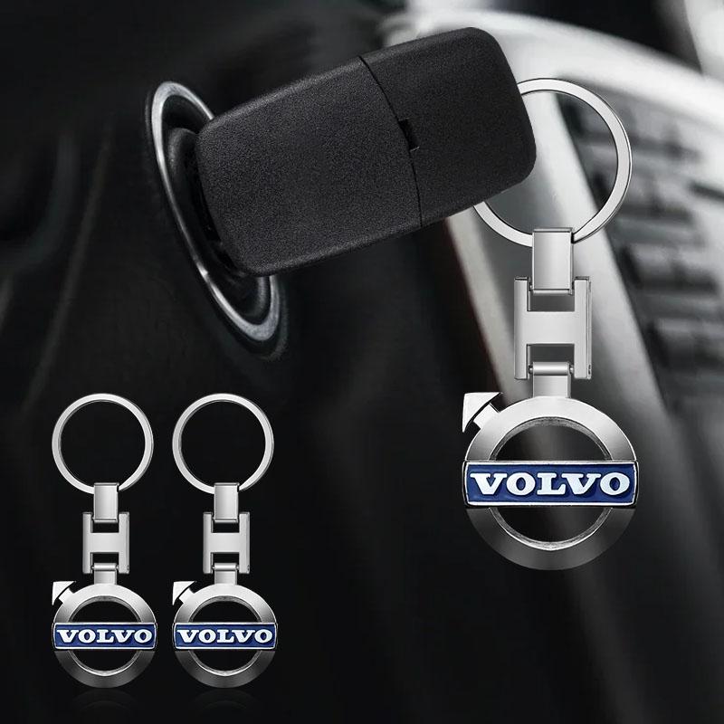 Porte-clés de voiture Porte-clés Pendentif Porte-clés en métal Emblème Pour Volvo 240 C70 S40 S50 S60 S70 S80 S90 V40 V50 V60 V90 XC40 XC60 XC90 Vnl Camion
