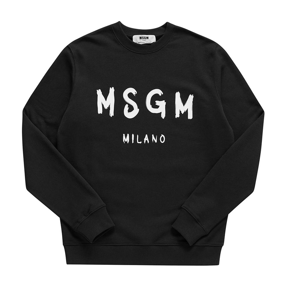 MSgm Men S bruShed Logo SweatShirt 2000mm513 300000 99 2000MM513 300000 99 (S)