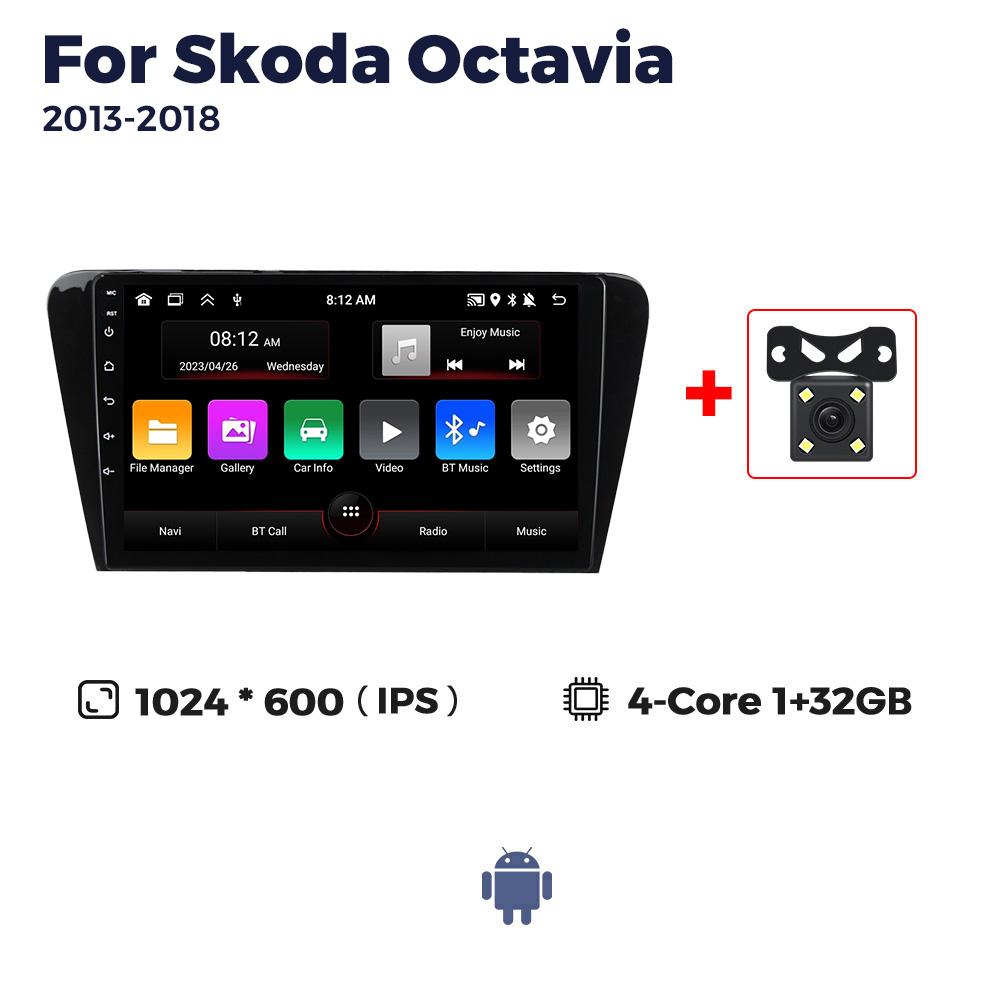 Navifly 2Din Android Car Radio For Skoda Octavia 3 A7 2013-2018 Multimedia Video Player BT Carplay Auto Navigation GPS Head Unit