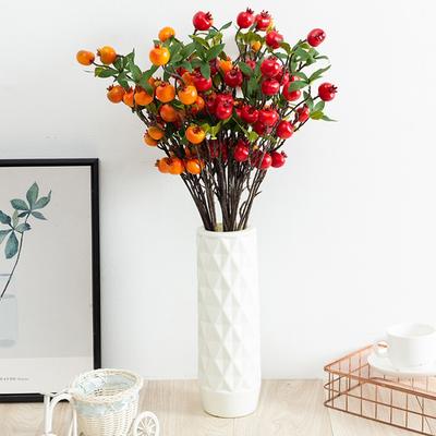 Simulation Granatapfel Zweig Blätter Rot Künstliche Blumen Gefälschte Obst Flores Für Home Christma Vase Dekoration Outdoor Garten