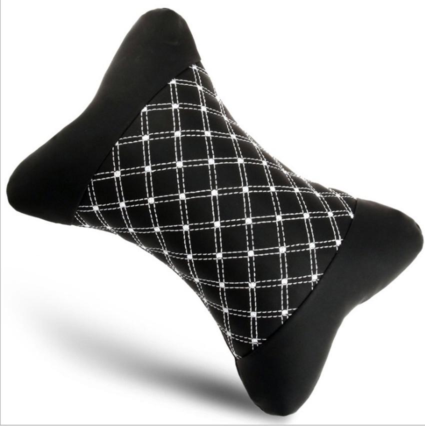 Premium Leather Travel Car Seat Headrest Pillow With Superior Neck Support And Comfort