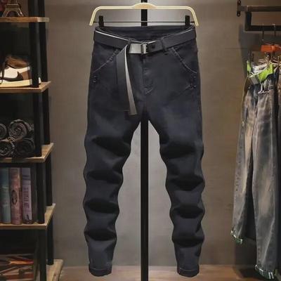 Men's Premium Korean Style Black Skinny Jeans - Autumn Trendy Light Luxury Elastic Slim Fit