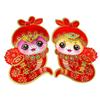 1 Pair Flocking Snake Year Fu Character Sticker Door Couplet Ornaments  Spring Festival Supplies