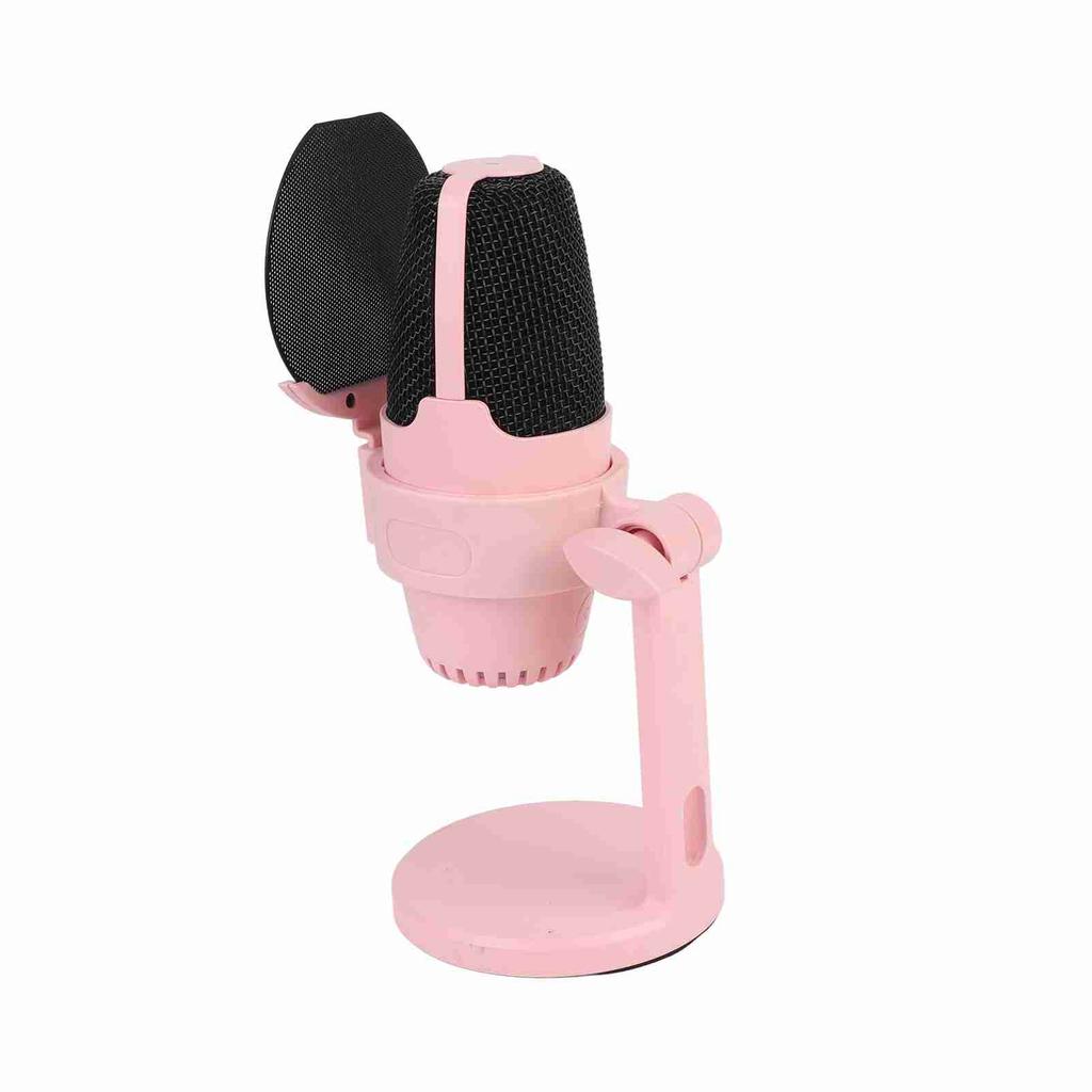 USB Condenser Microphone Cardioid PC Condenser Mic with RGB Light for Gaming Studio Recording Live Streaming