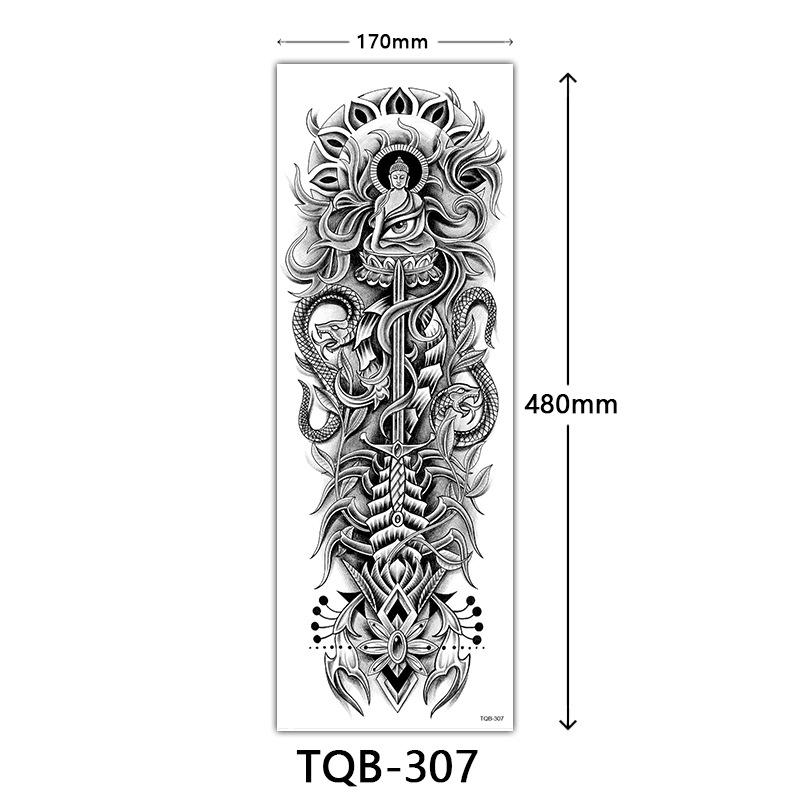 Full Arm Tattoo Sticker, Full Arm Big Picture Tattoo Sticker, Flower Arm Tattoo Sticker Tattoo