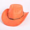 Popolare cappello western da cowboy in camoscio classico europeo e americano moda uomo e donna cappello da cowboy a forma di cuore di pesca stile LO