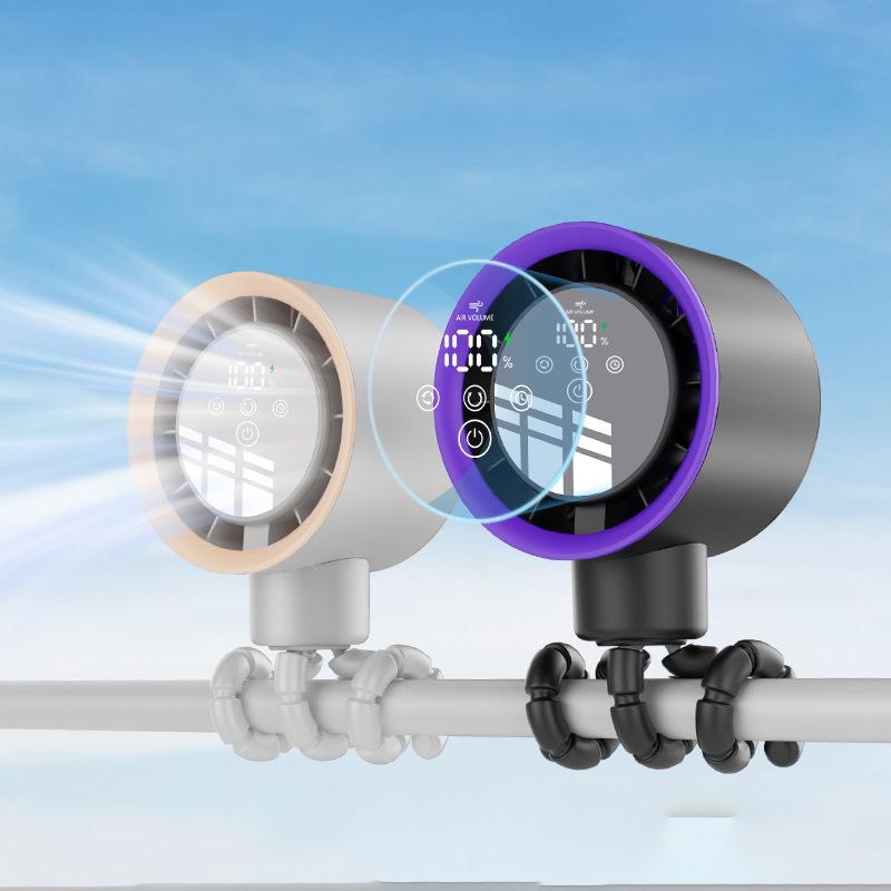 Smart Oscillation Stroller Fan, Flexible Tripod, Clip-On For Car Seats, Usb Rechargeable Battery Operated