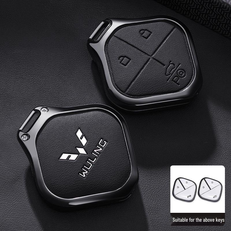 Wuling Bingo 2023 New Model Key Cover - Metal Full Coverage Buckle for New Energy Vehicles, Unisex