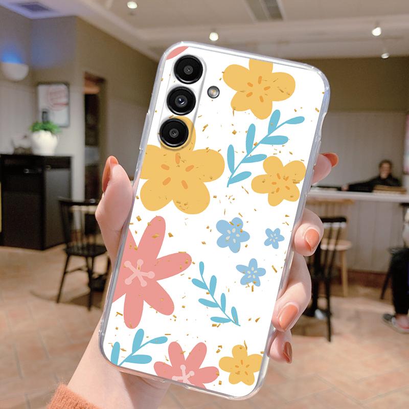 Clear Case For Samsung Galaxy A24 4G Shockproof Cover Cartoon Cute Soft Silicone Fundas For Galaxy A14 A54 A34 Transparent Coque