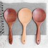Household Wood Rice Spoon Japanese-style Wooden Scoop Rice Spatula Paddle Shovel Big Serving Spoons Kitchen Tableware