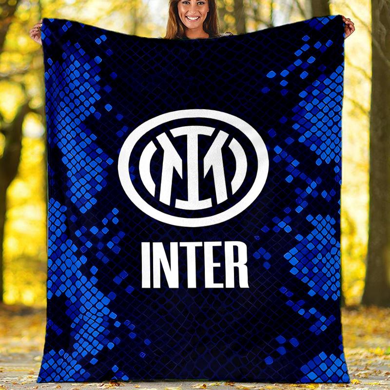 FC Inter Milan Logo Printed Throw Blanket—soft,warm;versatile Blanket for All Seasons—perfect As &air-conditioning Throw,nap Blanket