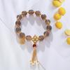 Natural Gray Agate Round Bead Red Agate Pearl Fringed Bracelet Fashion Women Daily Jewelry Lucky Gift
