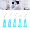 100 unidades Desechables Dental Pre Doblado Puntas de Aguja de Irrigación Punta de Aguja Dispensadora Accesorio de Repuesto Azul