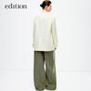 Edition Women's Pleated Wide-Leg Cotton Cargo Pants