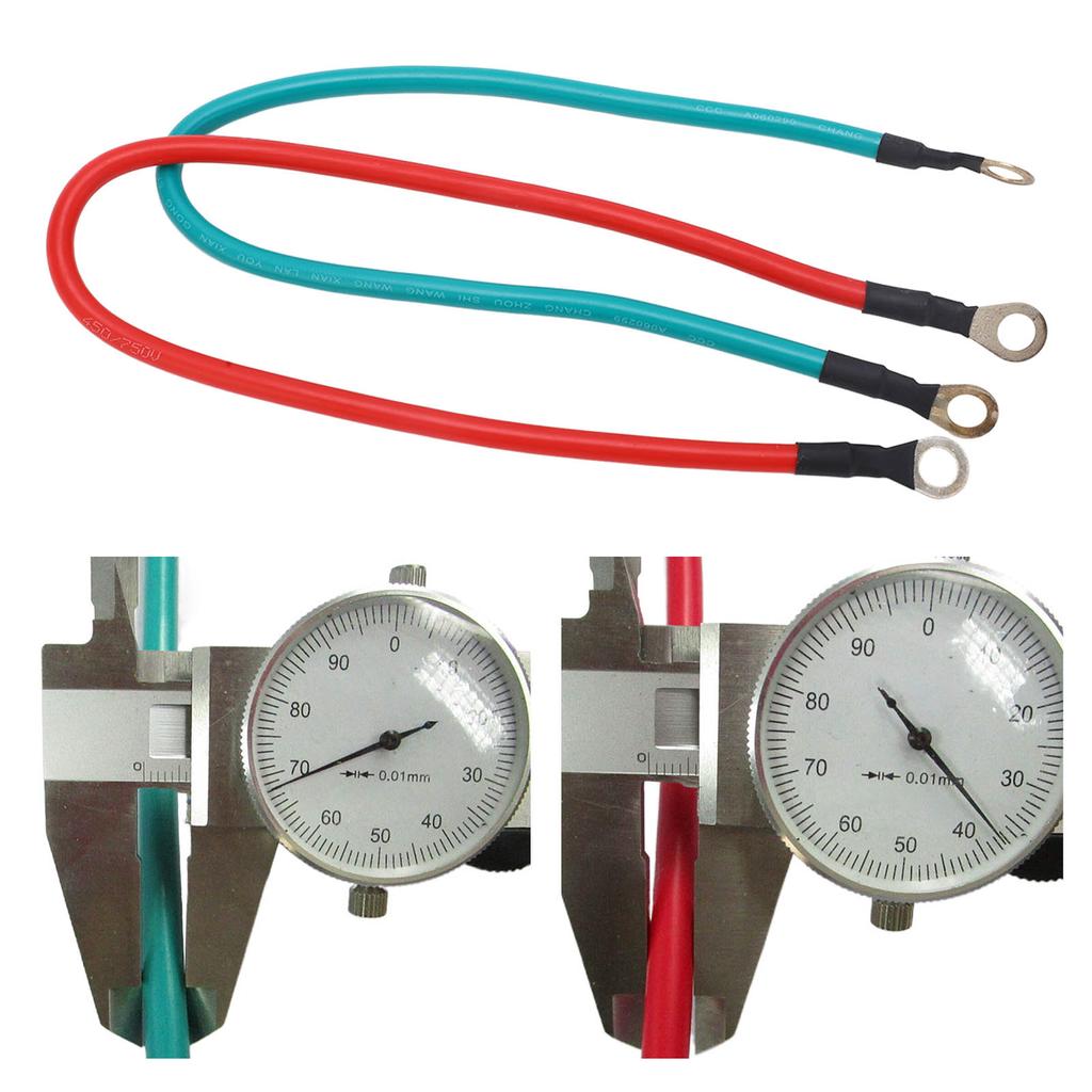 2PCs Battery Cable Power Cord Ring Eyelet Positive Negative Pole for 173 178F 186 188F