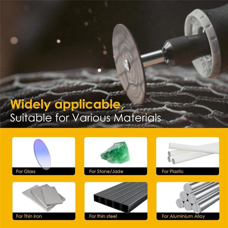 M-Modern-50Pcs Rotary Tool Cutting Wheels With 4Pcs Arbor Rotary Tool Accessories For Cutting Metal, Wood, Stone