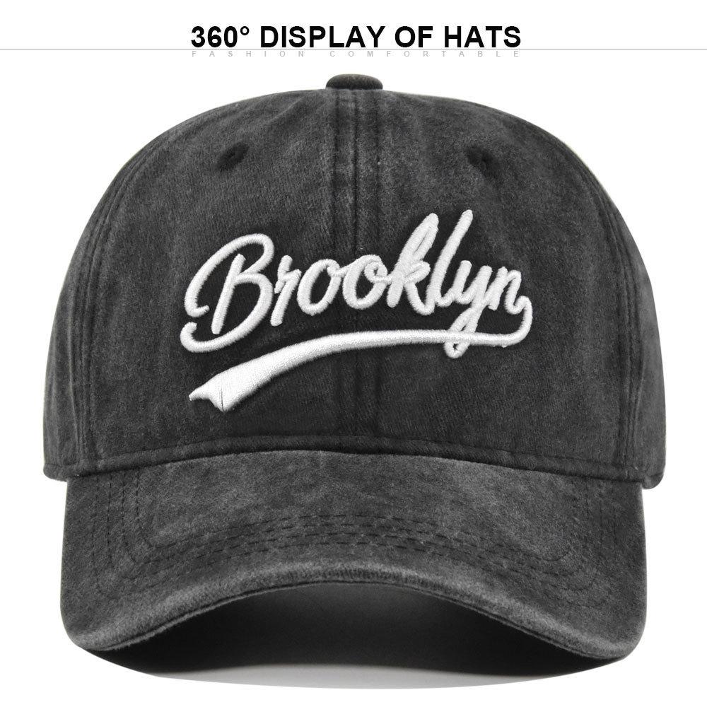 Brooklyn Baseball Caps Embroidery Breathable Retro Style Unisex Comfort Trendy Fashion Summer Hat Sun Protection Curved Brim