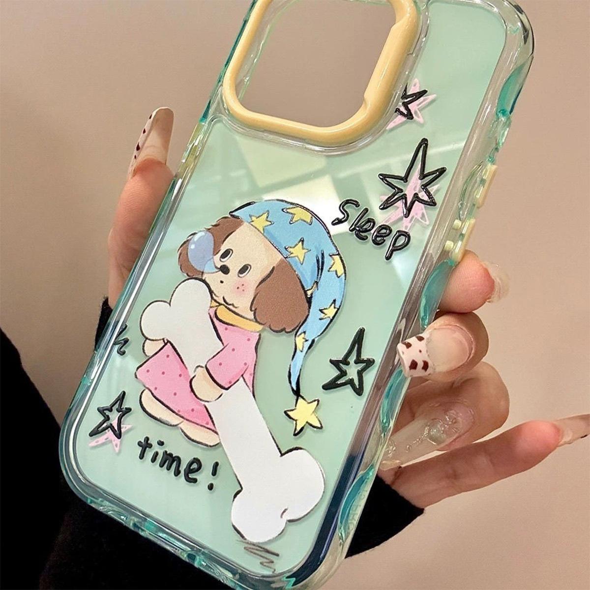 

For Apple Silicone Jelly Phone Case 15promax High-end Macaron Ins Style Cartoon Cute Style For iPhone 16PROMAX