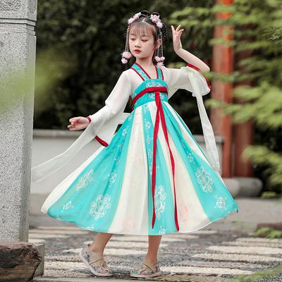 Dziewczyna Hanfu starożytny kostium dla dzieci w stylu chińskim mała dziewczynka sukienka Tang sukienka księżniczka spódnica kostium narodowy dla dzieci