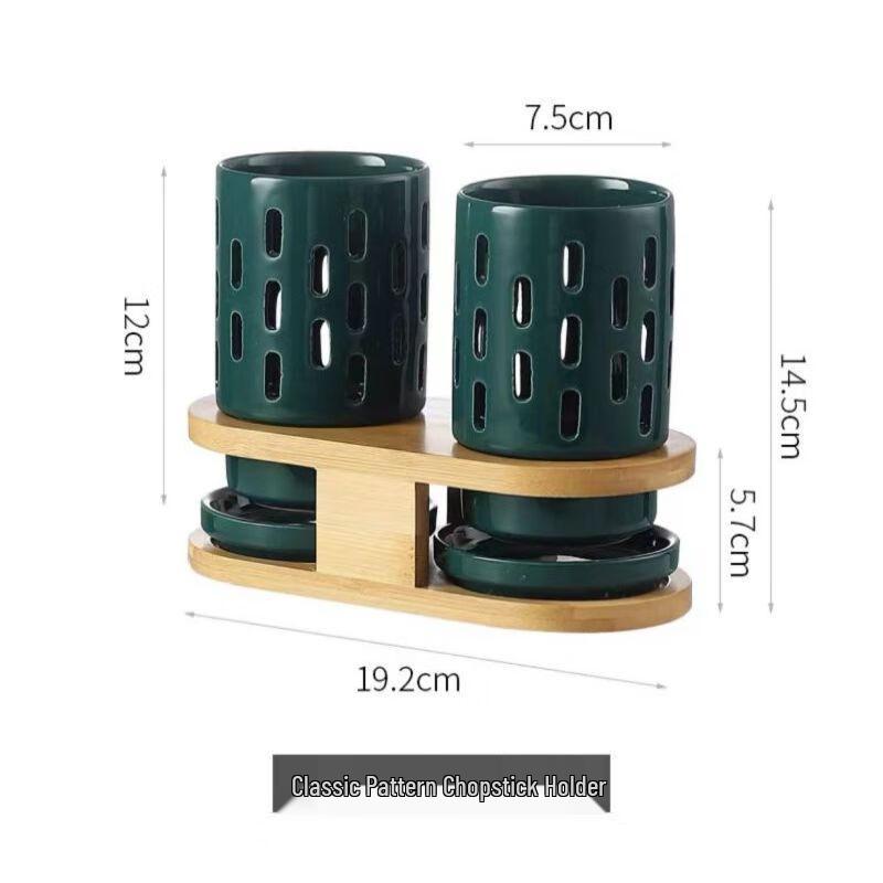 Ceramic Chopstick & Utensil Holder Set