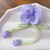 Fashion Sweet Tulip Ribbon Hair Ring For Women Girls Cute Elegant Bowknot Hair Clip Exquisite Tassels Hair Accessories Gifts