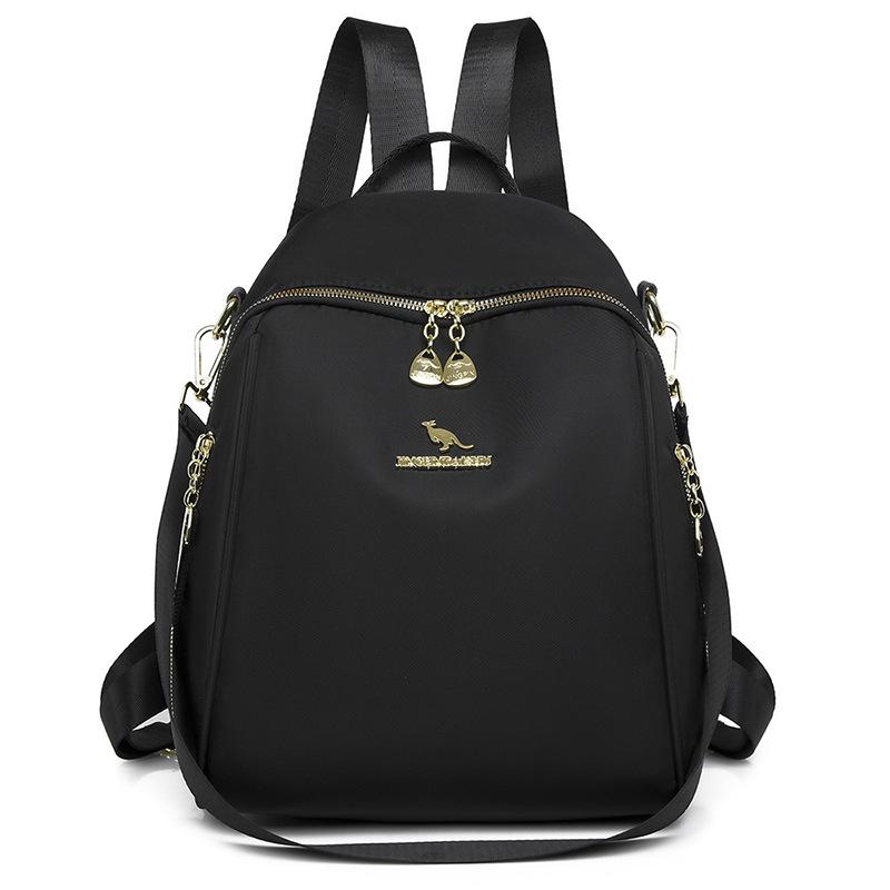 

Рюкзак большой вместимости женский новый Всемирный банк универсальный школьный рюкзак для путешествий ткань Оксфорд рюкзак три в одном женский чёрный