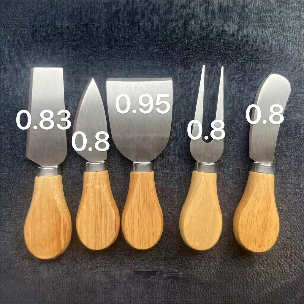 Juego de Cuchillos para Queso y Mantequilla de Acero Inoxidable: Juego de 3 piezas de cuchillo y tenedor para queso, Juego de 4 piezas de cuchillo y tenedor para queso