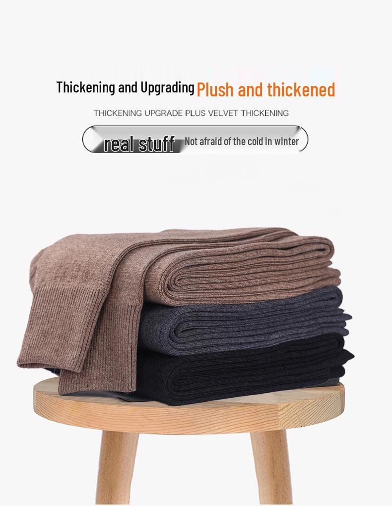 Unisex Wool Knit Slim-Fit Warm Leggings