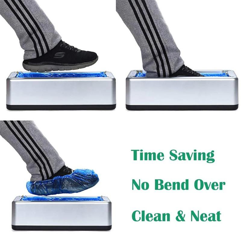 Portable Automatic Shoe Cover Machine Hand-Free Dispenser ABS Anti-Slip Base Practical Overshoes Device for Home Office Supplies