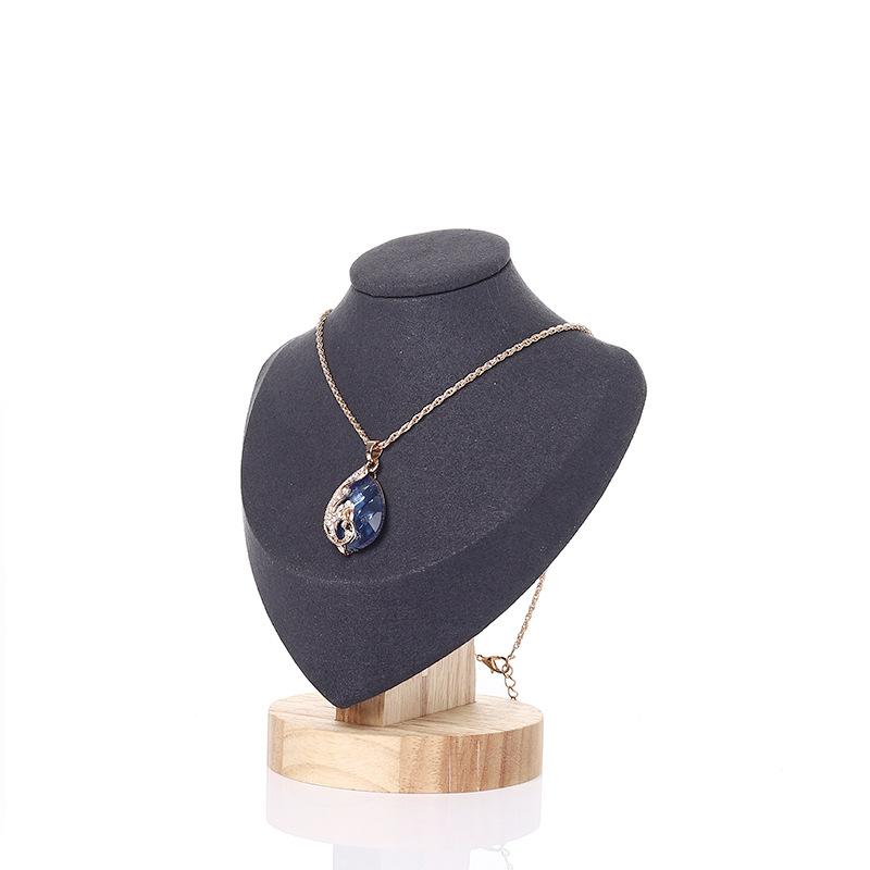 High-end Solid Wood Heart-shaped Necklace Pendant Display Stand Necklace Jewelry Display Window Counter Jewelry Display Props