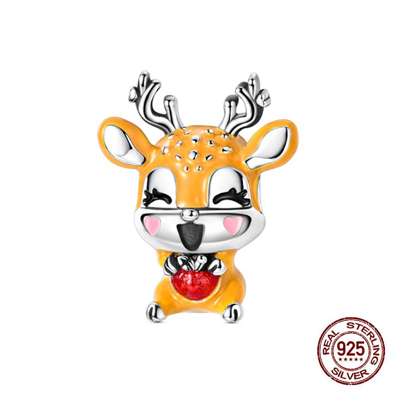 Autumn Charms Copper Brown Squirrel Pumpkin Bees Charms Beads Fit 3Mmoriginal Bracelets Diy Jewelry Warm Gifts