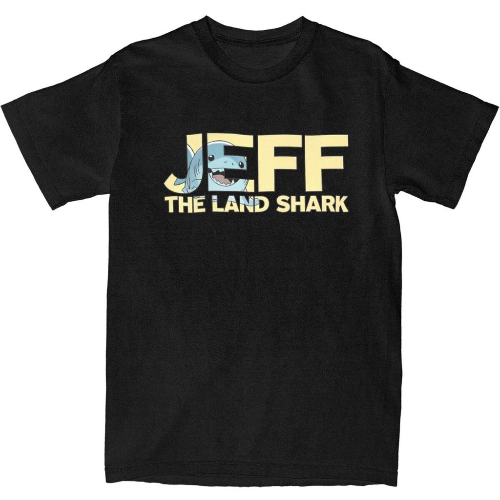 Men Women Jeff The Land Shark T Shirt 100% Cotton Printed T-Shirt Clothing Outfits