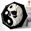 1pc YinYang Skull Automatic Folding Umbrella - Windproof Compact Travel Umbrella with Auto Open/Close, 8-Rib Heavy-Duty Shaft for Women/Men A059