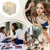 Cream Series Dustproof Makeup Organizer Large Capacity Makeup Brush Holder  Desktop Use