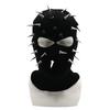 Spiked Knitted Rivet Hat Lightweight Pullover Knitted Hat Punk Style Full Face Mask  Outdoor