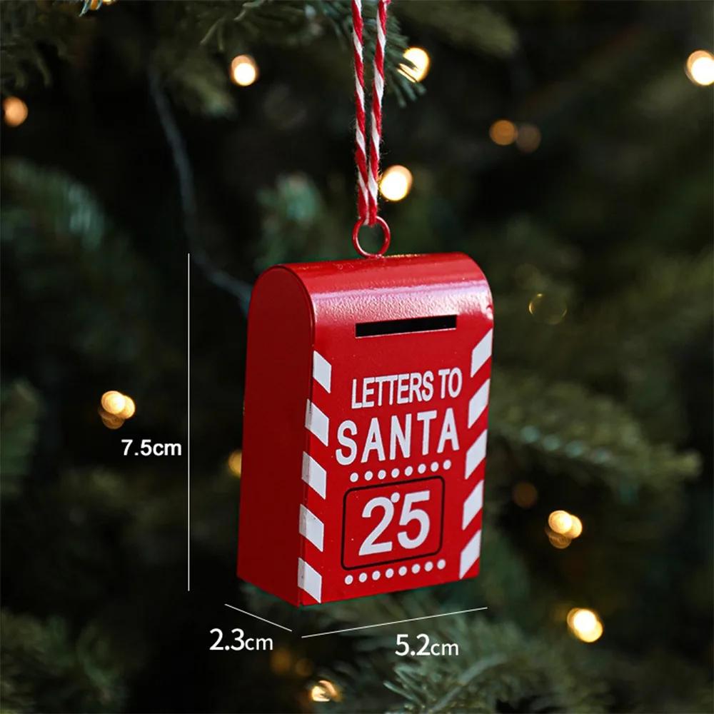 Santa Clasu Christmas Hanging Decoration Creative Mailbox Xmas Ornament Pendant Pendant Cute Christmas Tree Ornament