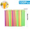 50-2000Pcs Beverage Spoon Straws Color Milkshake Smoothie Spoon Drinking Straw for Party Bar Birthday Supplies Wholesale