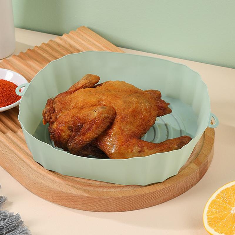 21Cm Air Fryers Oven Baking Tray Fried Chicken Basket Mat Airfryer Silicone Pot