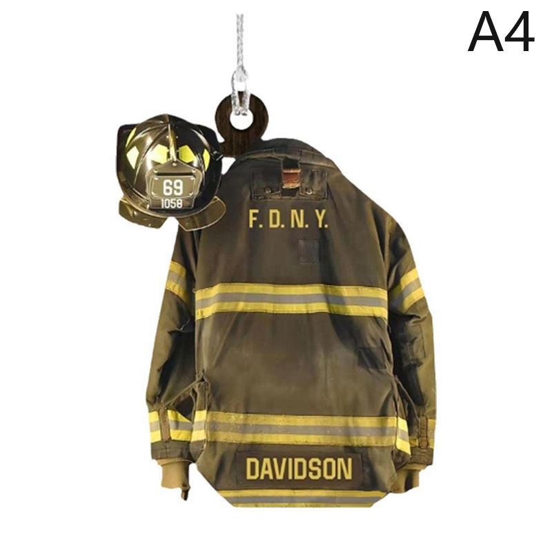 Decorazione da Appendere per Auto Cappotto e Cappello da Pompiere Modello di Simulazione Decorazione Ciondolo Regalo