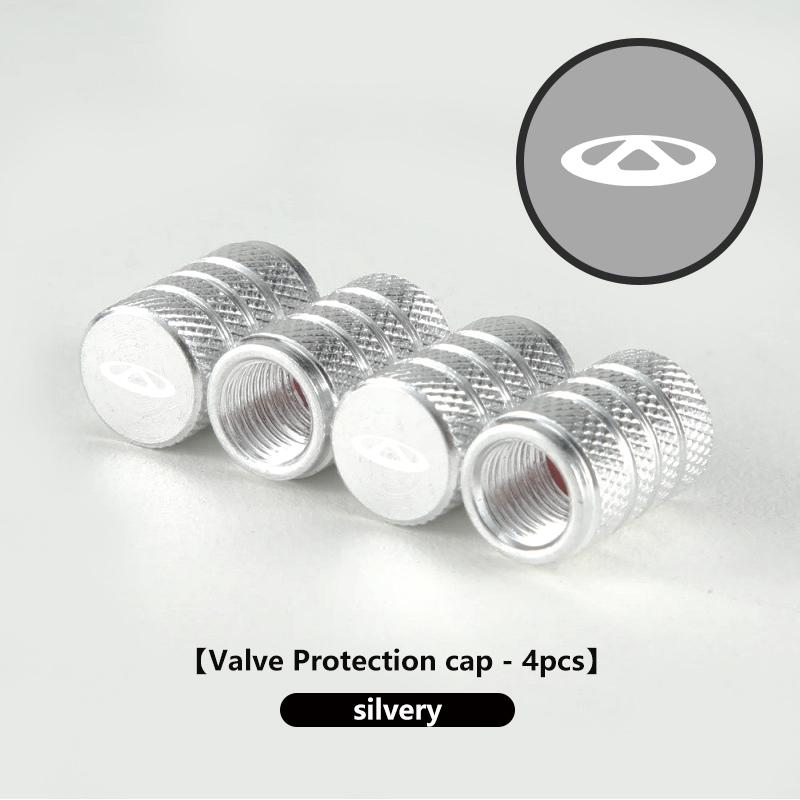 4Pcs Car Styling Tire Valve Cap Aluminum Alloy Valve Core Dustproof Valve Stems Cap For Chery Omoda 5 E5 9 C3 C5 C9 C3 EV PRO
