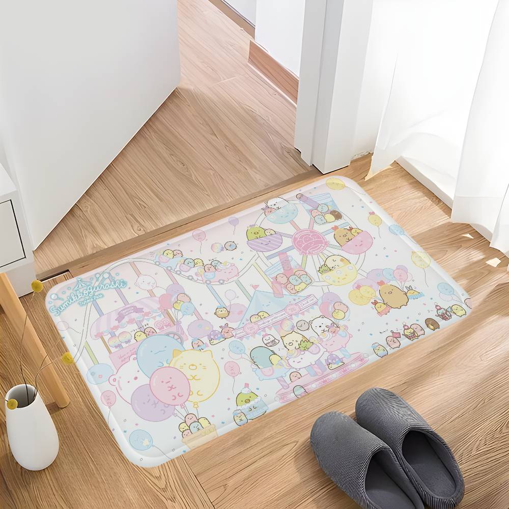 Cute Sumikko Gurashi Bathroom Mat Anti-slip Absorb Water Long Strip Cushion Bedroon Mat Welcome Doormat