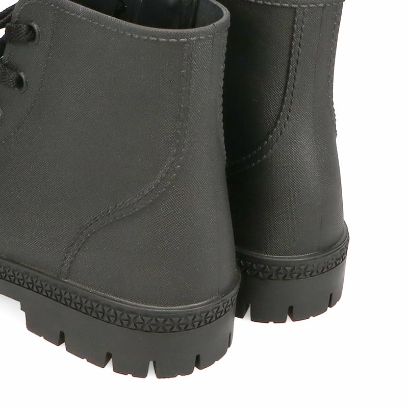 Lace-up Rain Sneakers/Women's R-0020 BLACK-S