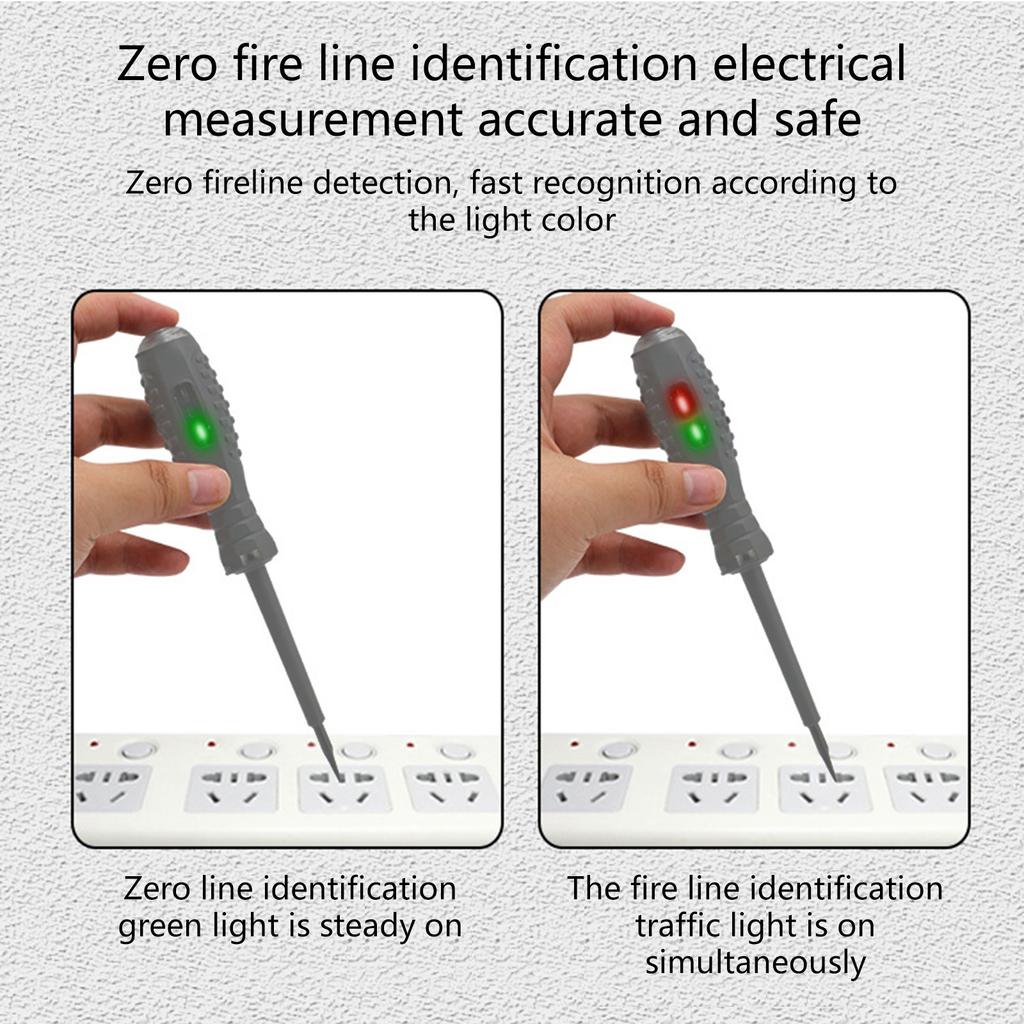 Tragbarer elektrischer Stromkreistester Stift Vielseitiger Spannungsdetektor Stift mit LED-Licht für genaue Analyse & Sicherheit