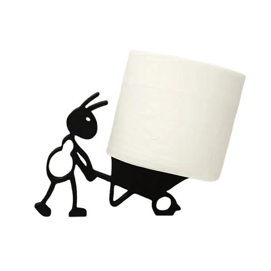 Myra Toalettpappershållare Rolig Fristående Toalettpappershållare Dekorativ Myrdesign Toalettpappersställ för Badrum Bänkskiva Toalett